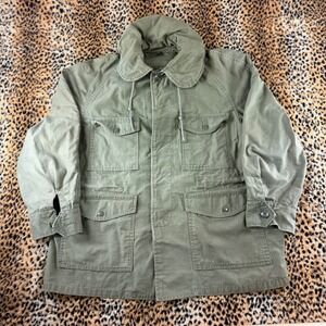 Vintage 1960s Vietnam War OG-107 Sateen Field Coat Medium Short Olive Green